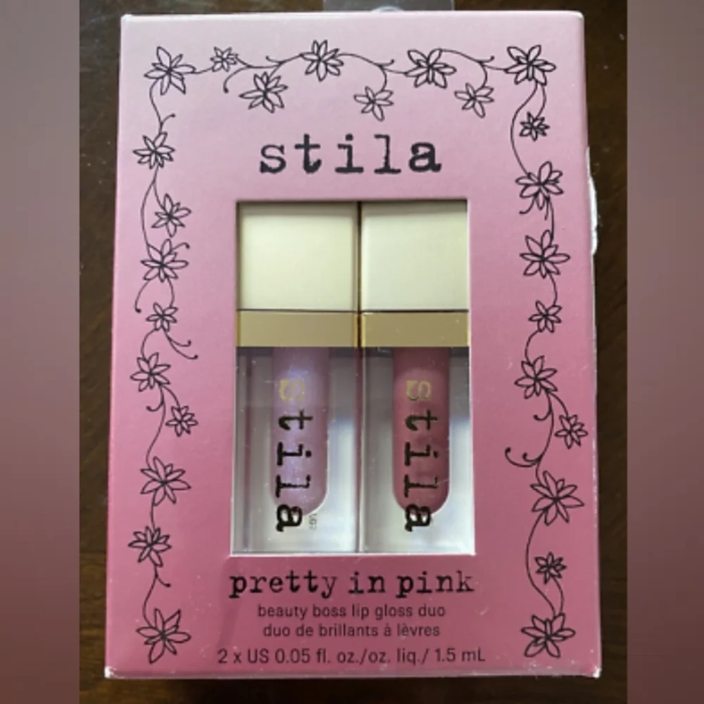 ❇️🧚‍♀️Stila RARE PRETTY IN PINK Beauty Boss Lip Gloss Duo NWT